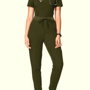High waisted jogger scrub set xs
